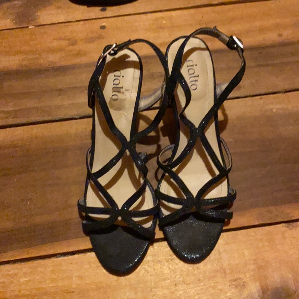 black rialto heels, size 8